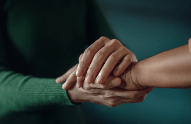 holding hands