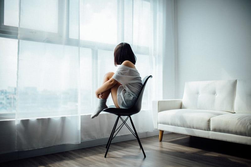 woman in bedroom