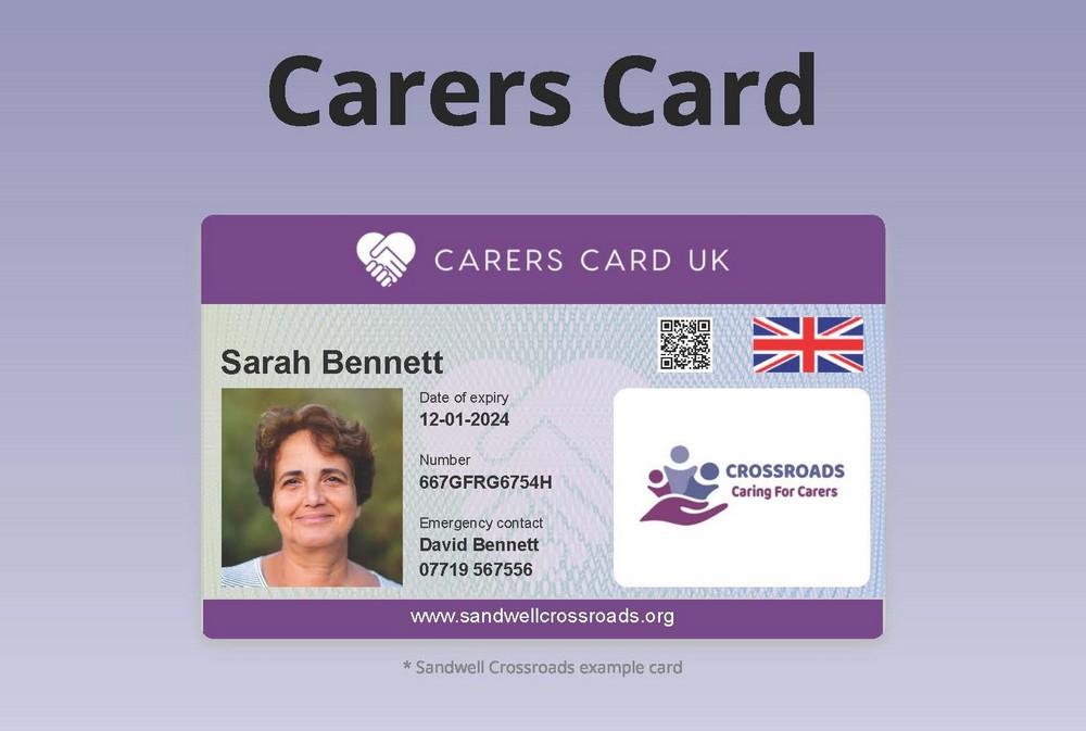 Carer's card example.